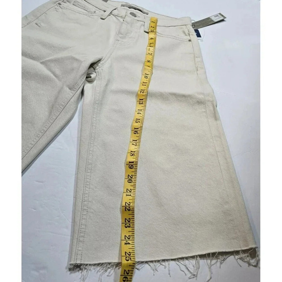 Hudson Womens Freya Low-Rise Size 24 Burmuda Skater Short Raw Hem Beige Raw Hem - Picture 8 of 16